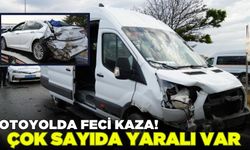 Otomobil ile işçi servisi çarpıştı: 11 yaralı