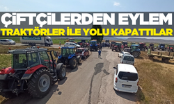 Tarlalarını sulayamayan çiftçiler eylem yaptı