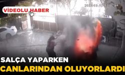 Salça yaparken kazan bomba gibi patladı