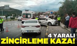 6 araç birbirine girdi: 4 yaralı