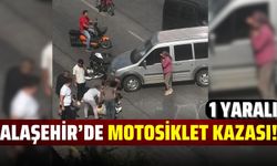 Alaşehir'de otomobil ile motosiklet çarpıştı: 1 yaralı