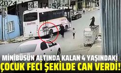 Bisikletiyle servis minibüsünün altında kalan çocuk can verdi