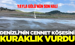 Buldan Yayla Gölü'nde su büyük ölçüde çekildi