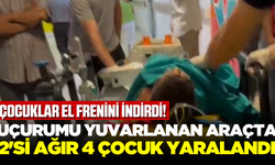 Çocuklar el frenini indirdi! Araç uçuruma yuvarlandı