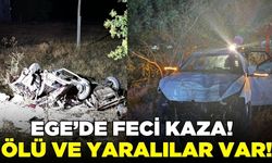 Ege'de iki otomobil çarpıştı: 2 ölü 3 yaralı