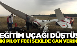 Eğitim uçağı düştü, 2 pilot hayatını kaybetti