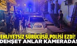 Ehliyetsiz motosikletli kendisini durdurmak isteyen polisi ezdi