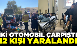 İki otomobil çarpıştı: 12 yaralı