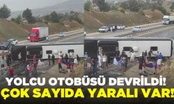 Kontrolden çıkan otobüs devrildi: 10 yaralı