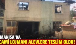 Manisa'da cami lojmanında yangın