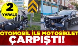 Manisa'da otomobil ile motosiklet çarpıştı! 2 Yaralı