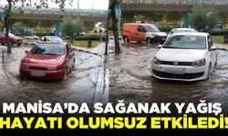 Manisa'da Yağmur Sele Dönüştü: Trafik Kâbusa Döndü