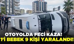 Otomobil ile minibüs çarpıştı: 9 yaralı