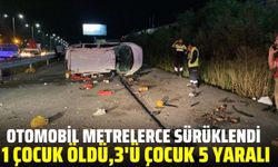 Otomobil metrelerce sürüklendi: 1 ölü 5 yaralı