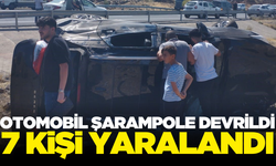 Otomobil şarampole devrildi: 7 kişi yaralandı