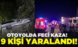 İşçi servisi ile otomobil çarpıştı: 9 yaralı