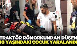 Römorktan düşen 10 yaşındaki çocuk yaralandı