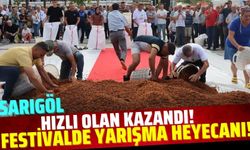 Sarıgöl'de ''Kuru Üzümü Çuvala Doldurma'' yarışması düzenlendi