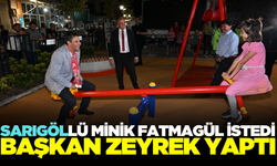 Sarıgöllü Fatmagül istedi, Başkan Ferdi Zeyrek yaptı