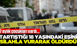 Tartıştığı 18 yaşındaki eşini silahla öldürdü