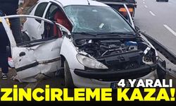 Araçlar birbirine girdi: 4 yaralı