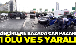 Zincirleme kazada 1 ölü ve 5 yaralı var!