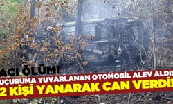 50 metre uçuruma yuvarlanan otomobildeki 2 kişi feci şekilde can verdi