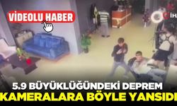 Depreme iş yerinde yakalanma anları böyle görüntülendi