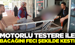 Bahçede motorlu testere faciası!