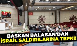 Başkan Balaban’dan İsrail saldırılarına tepki!