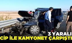 Cip ile kamyonet çarpıştı: 3 yaralı