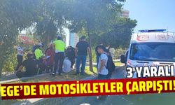 Ege'de iki motosiklet çarpıştı: 3 yaralı