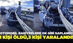 Ege'de kontrolden çıkan otomobil bariyerlere saplandı: 1 ölü 3 yaralı