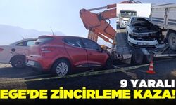 Ege'de araçlar birbirine girdi: 9 yaralı