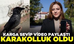 Genç kadının karga videosu sosyal medyada gündem oldu!