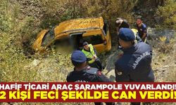 Hafif ticari araç şarampole yuvarlandı: 2 ölü