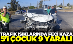 İki araç çarpıştı: 5'i çocuk 9 yaralı