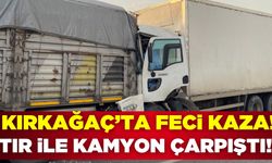 Kırkağaç'ta feci kaza! Kamyon ile Tır çarpıştı 1 ölü