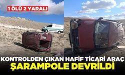 Şarampole devrilen araçta 1 kişi öldü 2 kişi yaralandı