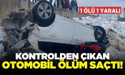 Otomobil yayaya çarptıktan sonra uçuruma yuvarlandı: 1 ölü, 1 yaralı