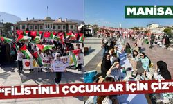 Manisa'da "Filistinli Çocuklar İçin Çiz" etkinliği düzenlendi