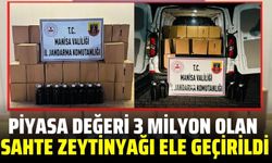 Manisa'da jandarma ekipleri 2 bin litre sahte zeytinyağına el koydu!