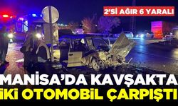 Manisa'da kavşakta feci kaza! 2'si ağır 6 yaralı