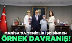 Manisa'da temizlik işçisi, para dolu çantayı zabıtaya teslim etti!