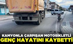 Motosiklet ile kamyon çarpıştı: 1 ölü