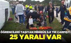 Okul servisi ile tır çarpıştı! 25 yaralı