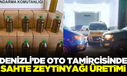 Oto tamircisinde sahte zeytinyağı üretimi