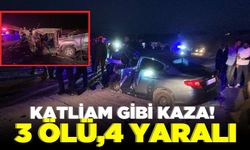 Otomobil ile pikap kafa kafaya çarpıştı: 3 ölü,4 yaralı