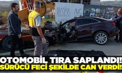 Otomobil tıra ok gibi saplandı: 1 ölü