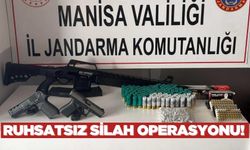 Manisa'da bağ evine operasyon! Çok sayıda silah ve mühimmat ele geçirildi